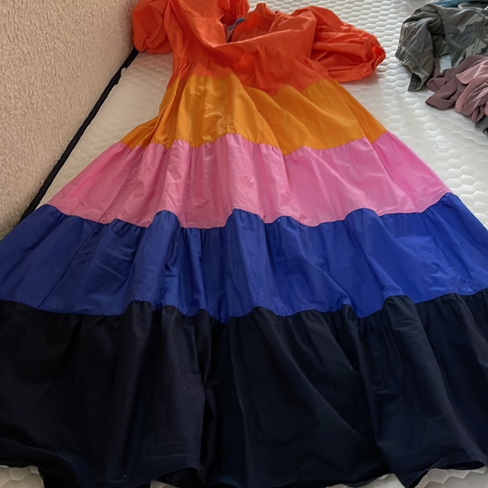 Farm for Anthropologie tiered dress with puff sleeves - Picture 4 of 4